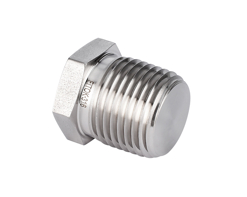 316SS,Pipe Plug,3/8"  (M)NPT, Hex Head Type