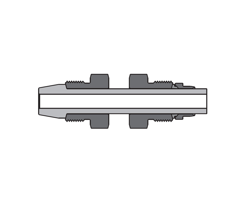 316 SS, FITOK 20D Series Medium Pressure Tube Fitting, Port Connector, 1/8" O.D.